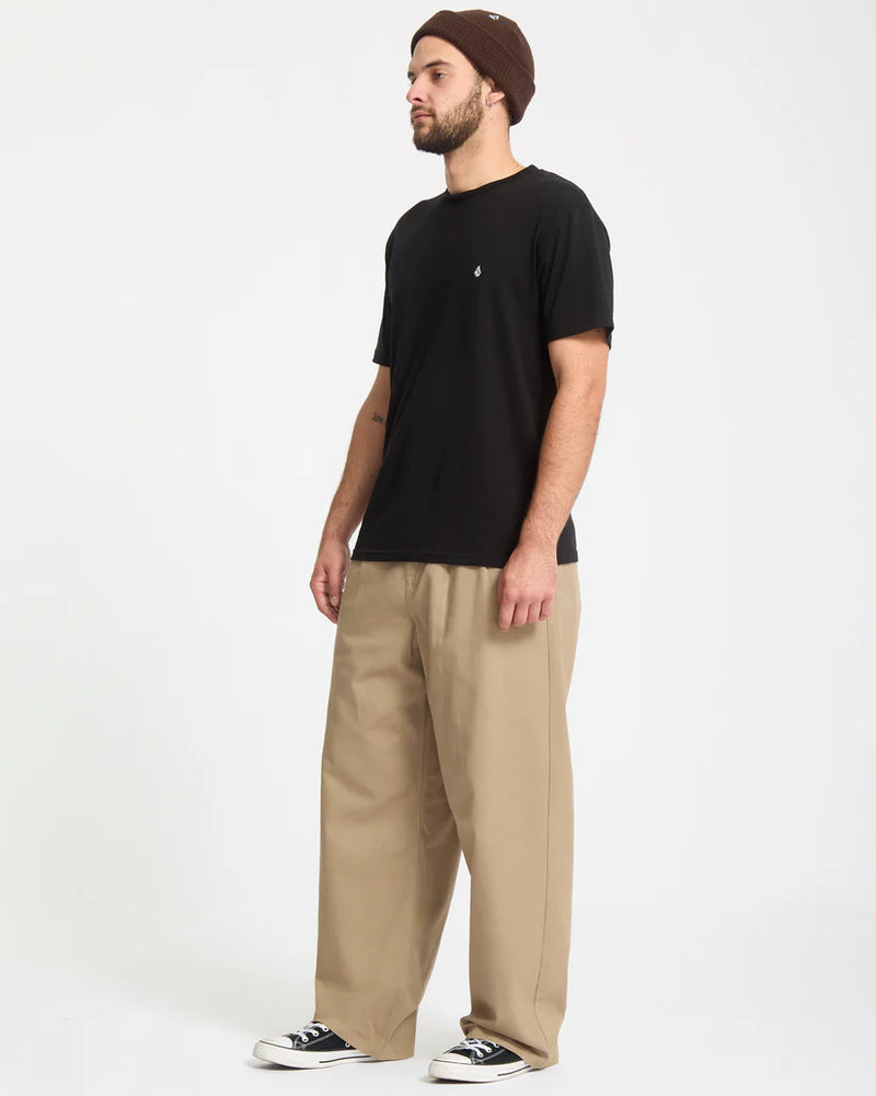 Load image into Gallery viewer, Volcom Men&#39;s Baggos Pleat Pants Khaki A1132503-KHA
