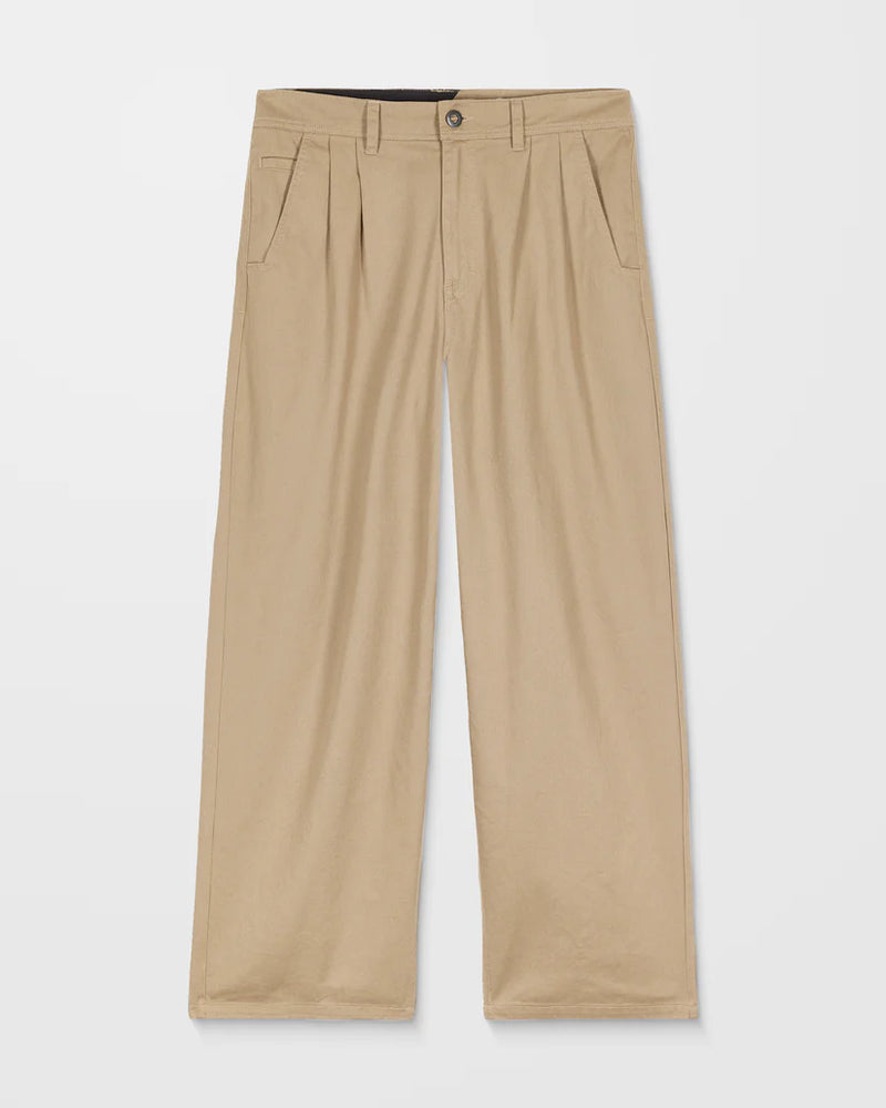 Load image into Gallery viewer, Volcom Men&#39;s Baggos Pleat Pants Khaki A1132503-KHA
