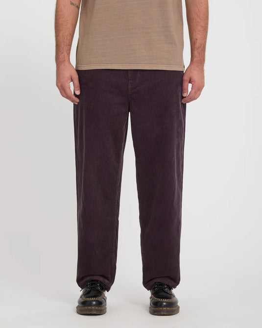 Volcom Men's Billow Tapered Corduroy Pants Raisin A1132602-RSN
