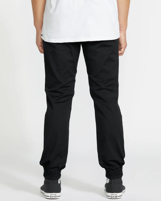 Volcom Men's Frickin Slim Joggers Pants Black A1212307_BLK