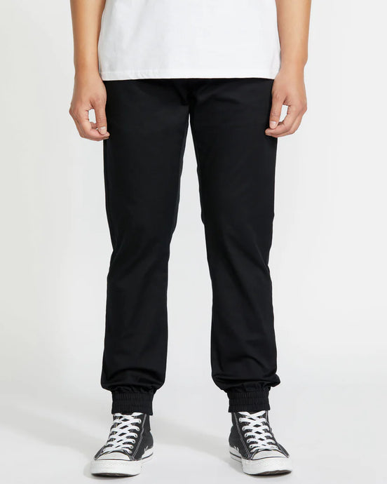 Volcom Men's Frickin Slim Joggers Pants Black A1212307_BLK