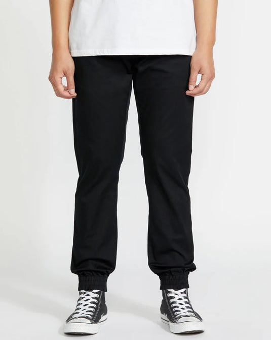 Volcom Men's Frickin Slim Joggers Pants Black A1212307_BLK