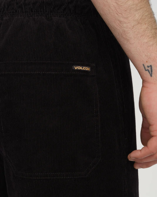 Volcomc Men's Psychstone Elasticated Waist Pants Black A1212401_BLK