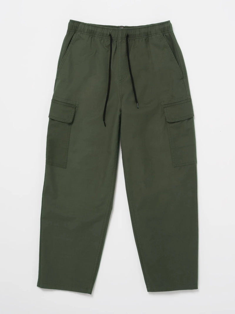 Load image into Gallery viewer, Volcom Billow Tapered Cargo Loose Fit Pants Squadron Green A1212452_SQD
