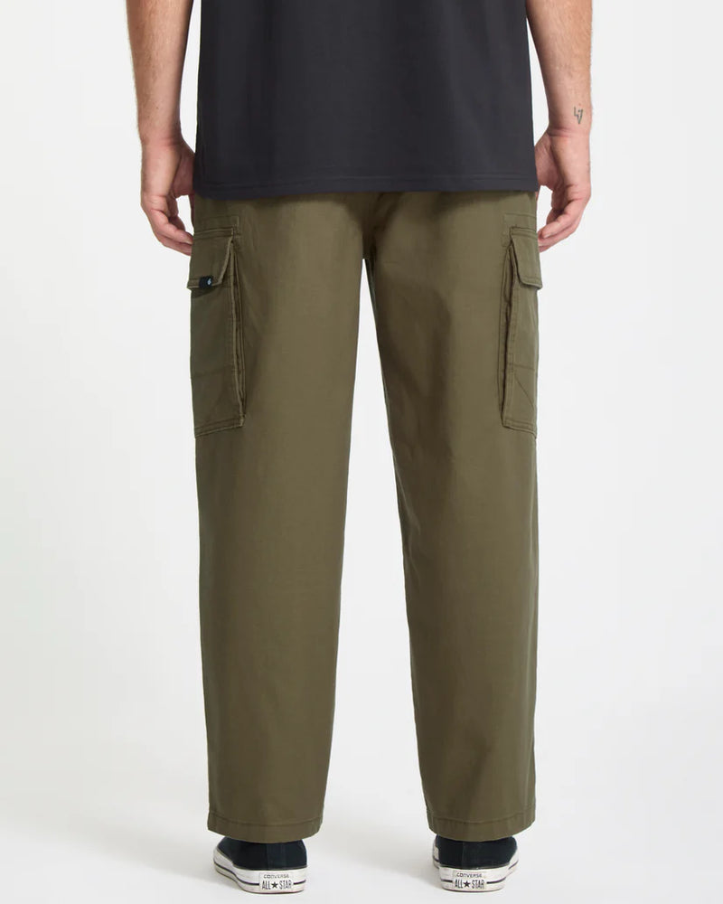 Load image into Gallery viewer, Volcom Men&#39;s Billow Tapered Elastic Waist Cargo Pants Sage Leaf A1232407-SLE
