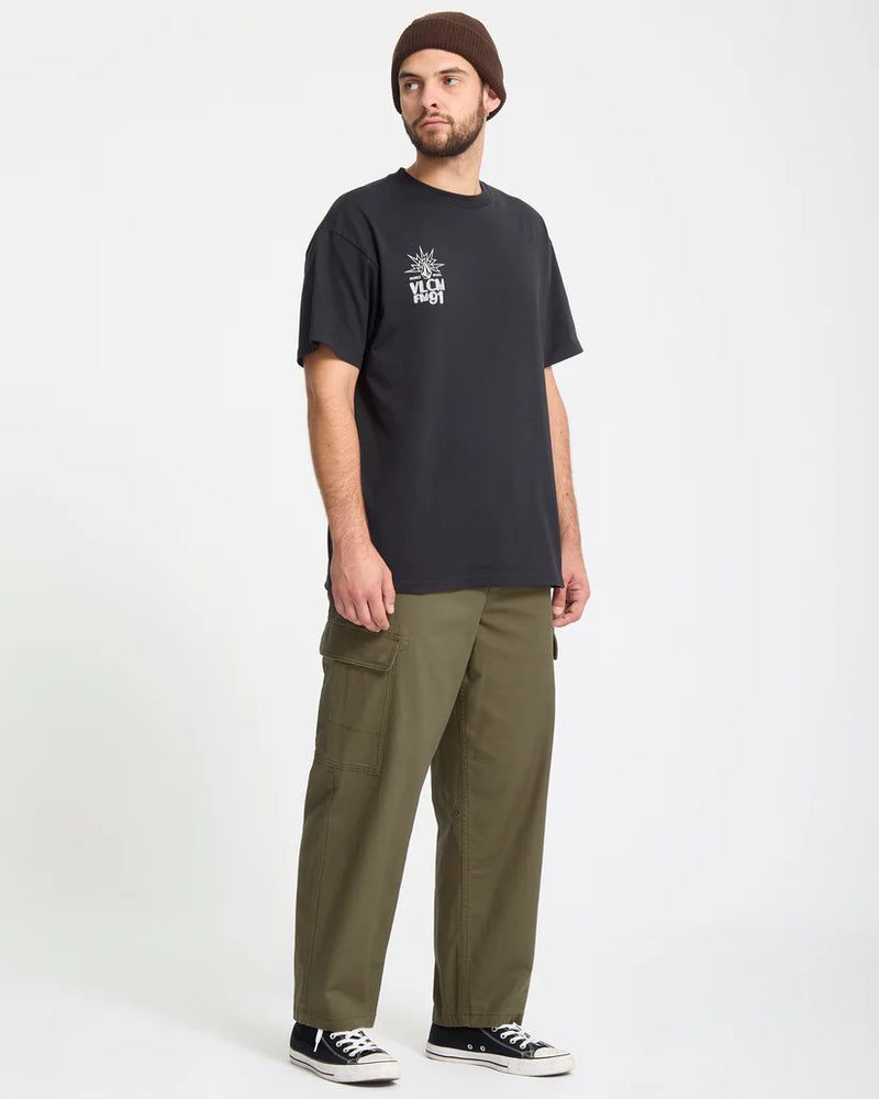 Load image into Gallery viewer, Volcom Men&#39;s Billow Tapered Elastic Waist Cargo Pants Sage Leaf A1232407-SLE
