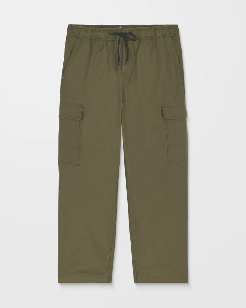 Load image into Gallery viewer, Volcom Men&#39;s Billow Tapered Elastic Waist Cargo Pants Sage Leaf A1232407-SLE
