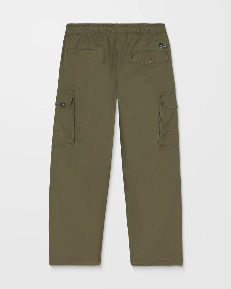 Load image into Gallery viewer, Volcom Men&#39;s Billow Tapered Elastic Waist Cargo Pants Sage Leaf A1232407-SLE
