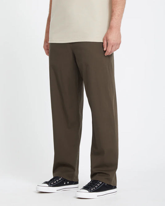 Volcom Men's Freazy Loos Elasticated Waist Pants Wren A1232408_WRE