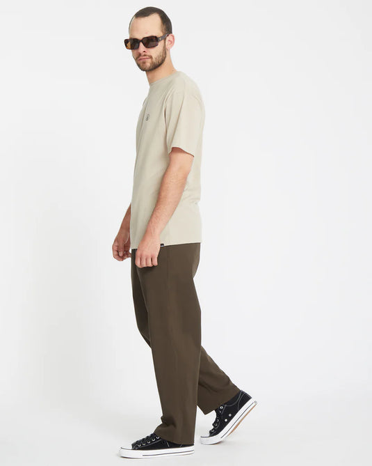 Volcom Men's Freazy Loos Elasticated Waist Pants Wren A1232408_WRE