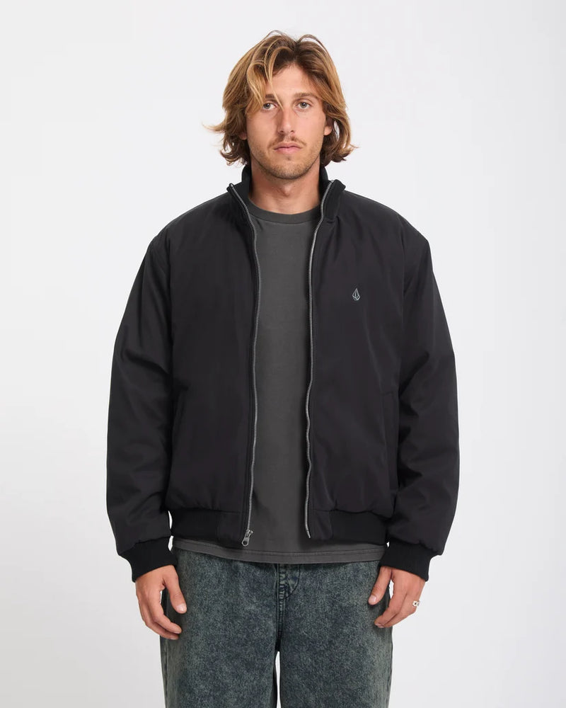 Load image into Gallery viewer, Volcom Men's Damerman Bomber Jacket Black A1632601-BLK
