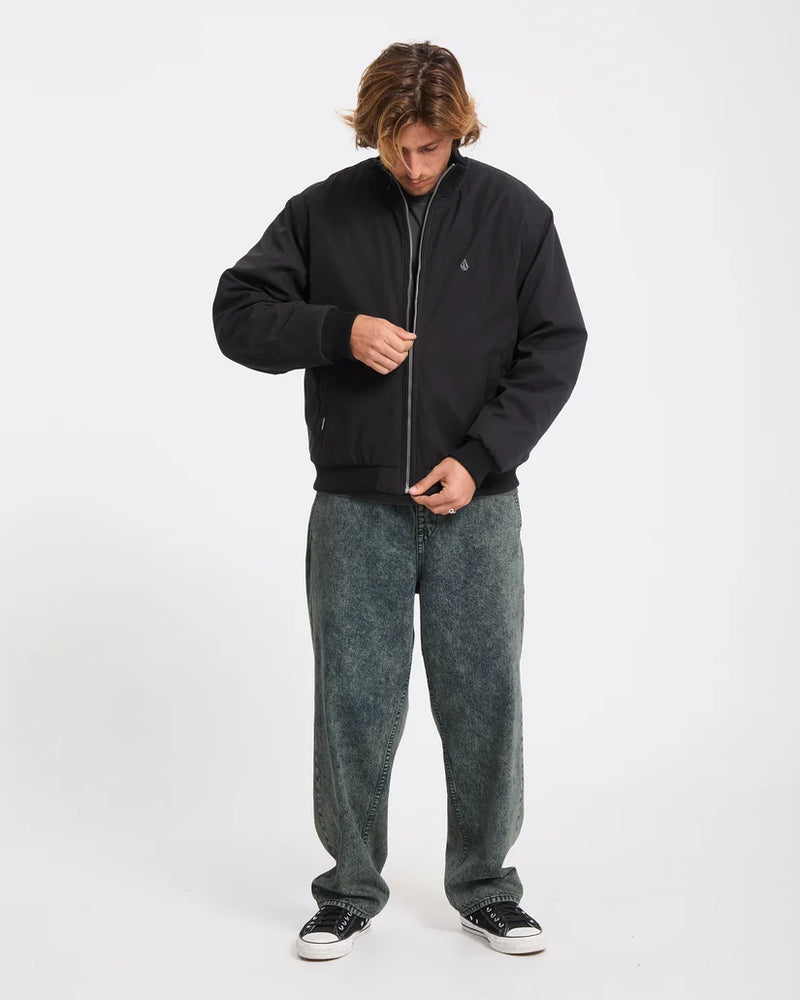 Load image into Gallery viewer, Volcom Men's Damerman Bomber Jacket Black A1632601-BLK
