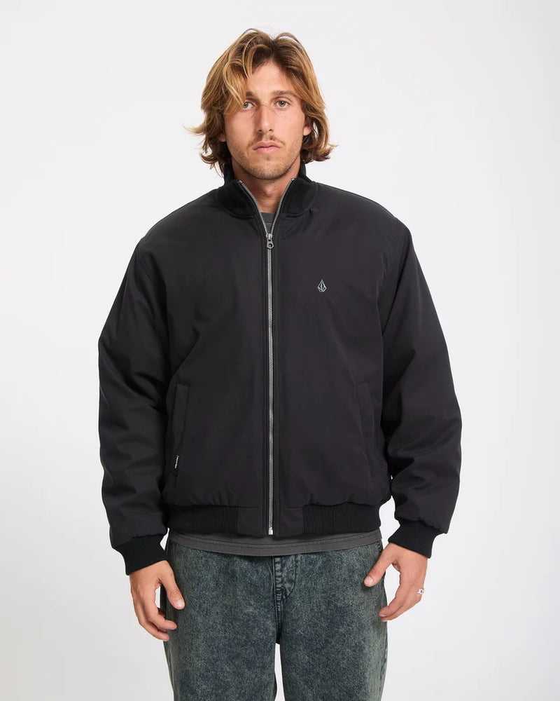Load image into Gallery viewer, Volcom Men's Damerman Bomber Jacket Black A1632601-BLK
