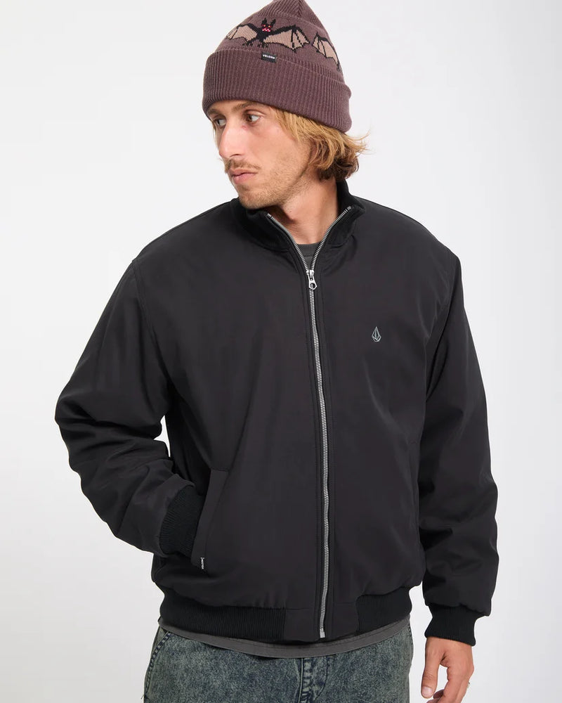 Load image into Gallery viewer, Volcom Men's Damerman Bomber Jacket Black A1632601-BLK
