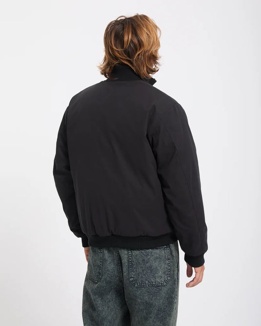 Volcom Men's Damerman Bomber Jacket Black A1632601-BLK