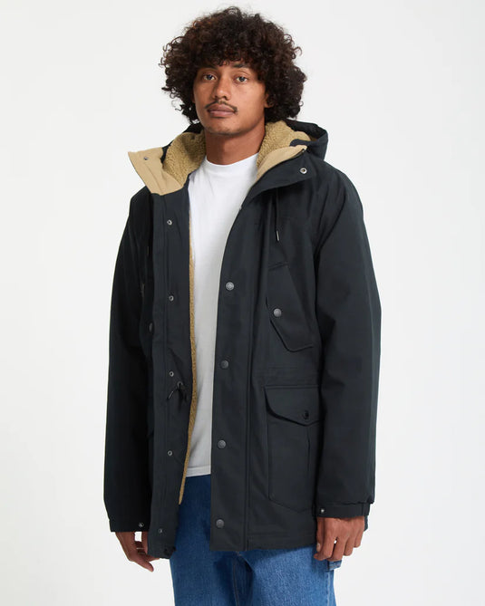 Volcom Men's Starget 5K Parka Jacket Black A1732312_BLK