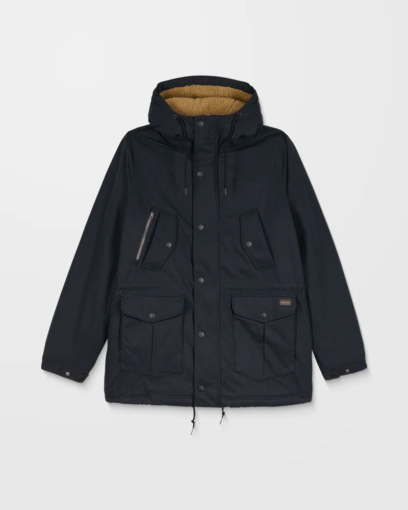 Load image into Gallery viewer, Volcom Men&#39;s Starget 5K Parka Jacket Black A1732312_BLK
