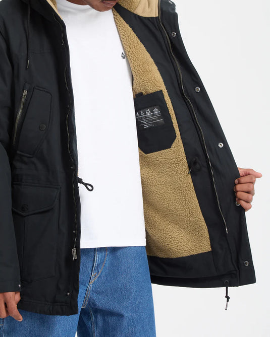 Volcom Men's Starget 5K Parka Jacket Black A1732312_BLK