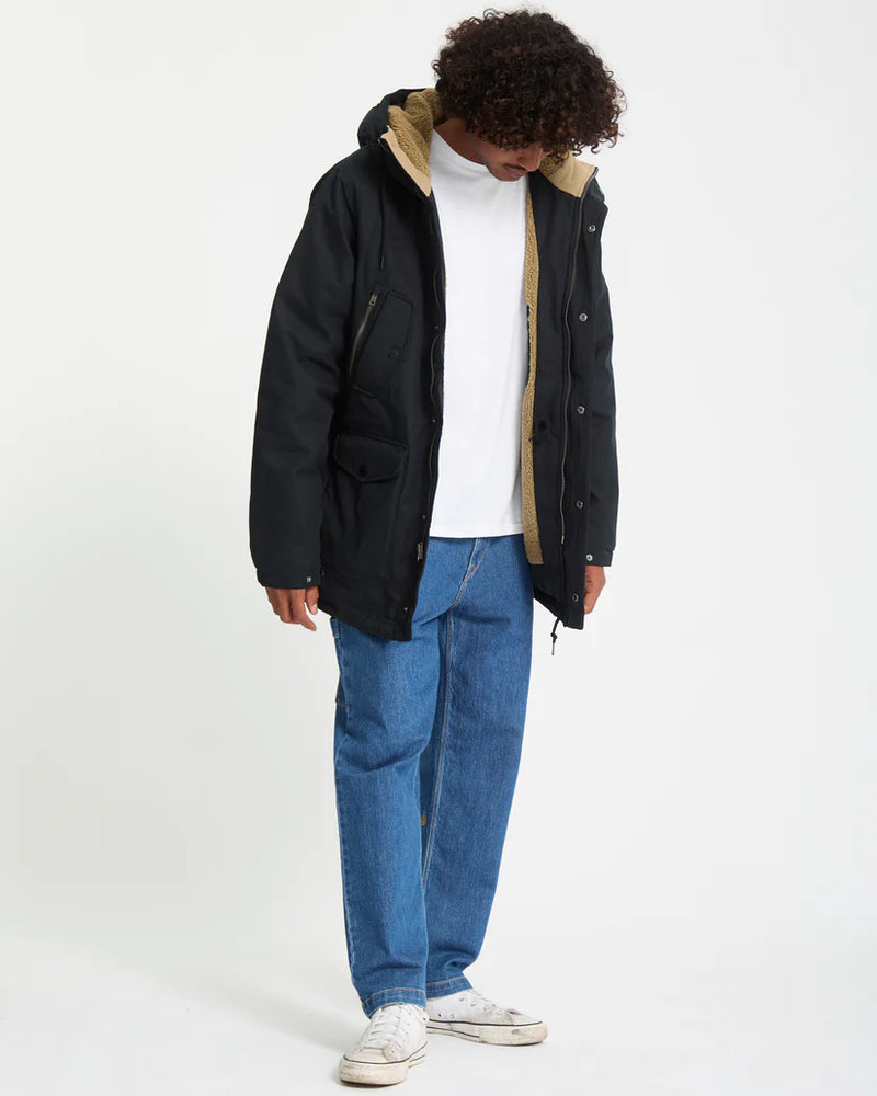Load image into Gallery viewer, Volcom Men&#39;s Starget 5K Parka Jacket Black A1732312_BLK
