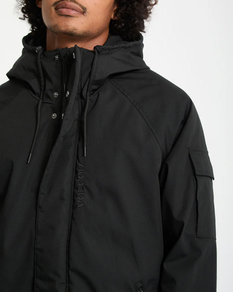 Load image into Gallery viewer, Volcom Men&#39;s Stoke Stone II 10K Jacket Black A1732407_BLK
