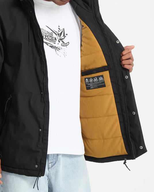 Volcom Men's Stoke Stone II 10K Jacket Black A1732407_BLK
