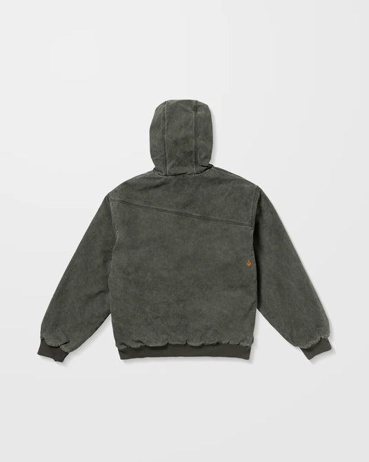 Volcom Men's Hamilstorm Jacket Rinsed Black A1732500_RIB