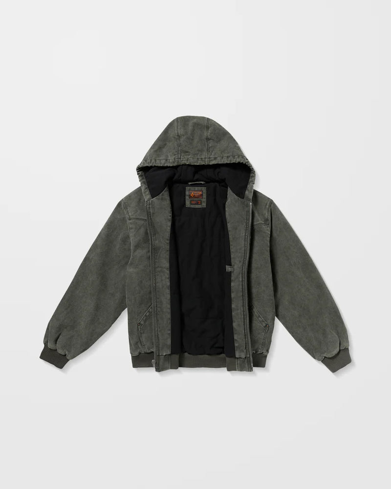 Load image into Gallery viewer, Volcom Men&#39;s Hamilstorm Jacket Rinsed Black A1732500_RIB
