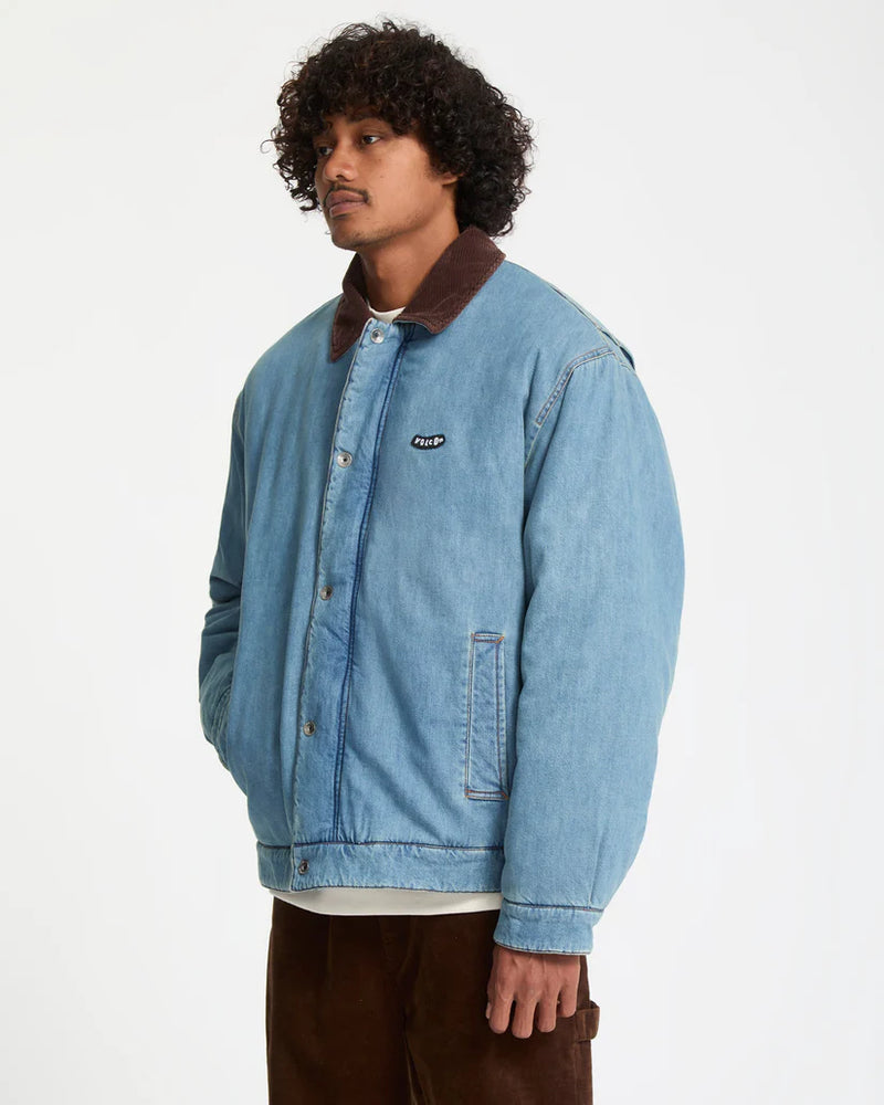 Load image into Gallery viewer, Volcom Men&#39;s Stonewish Jacket Denim A1732502_DEN
