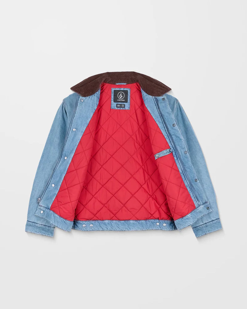 Load image into Gallery viewer, Volcom Men&#39;s Stonewish Jacket Denim A1732502_DEN
