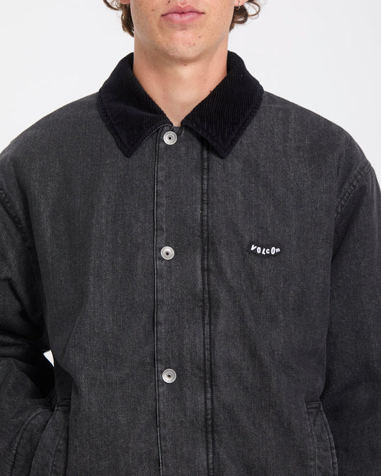 Volcom Men's Stonewish Jacket Black A1732607-BLK