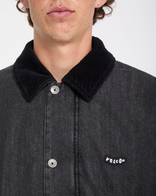 Volcom Men's Stonewish Jacket Black A1732607-BLK