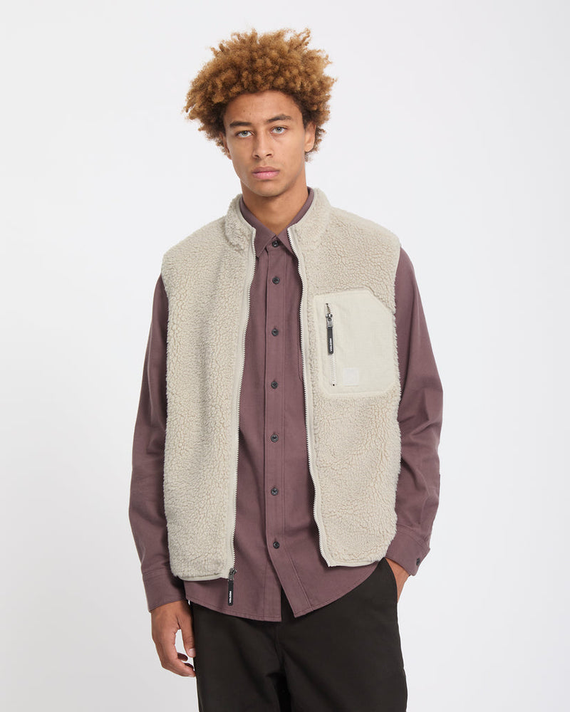 Load image into Gallery viewer, Volcom Men's Muzzer Fuzzar Vest Stone A1832602-STN

