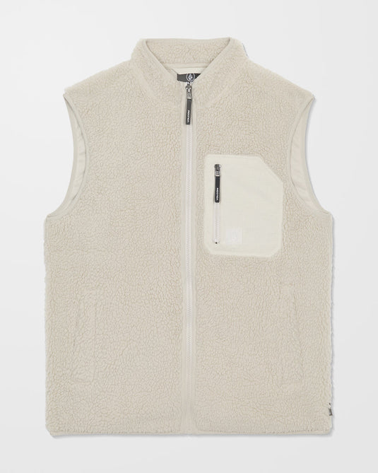 Volcom Men's Muzzer Fuzzar Vest Stone A1832602-STN