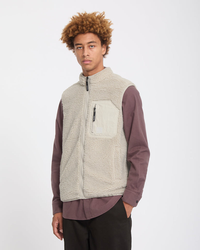 Load image into Gallery viewer, Volcom Men's Muzzer Fuzzar Vest Stone A1832602-STN
