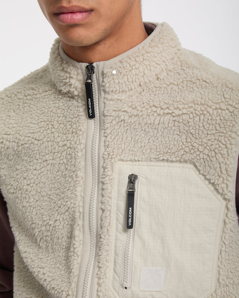 Load image into Gallery viewer, Volcom Men's Muzzer Fuzzar Vest Stone A1832602-STN
