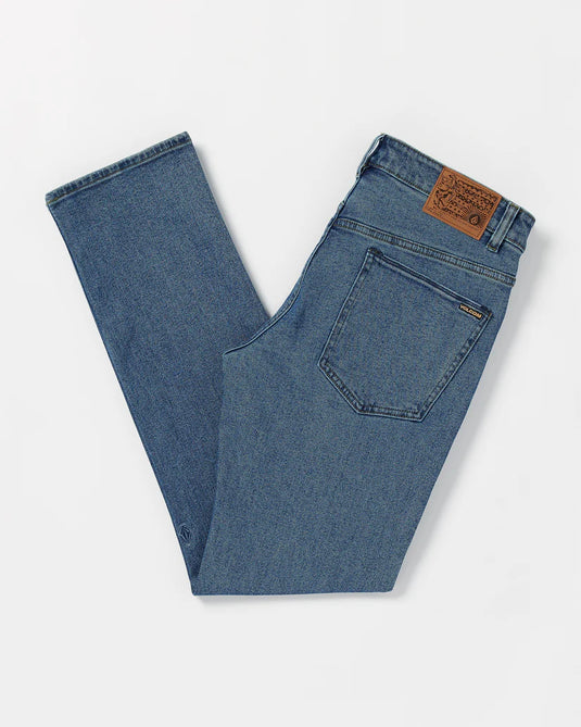Volcom Men's Solver Denim Washed Blue A1912303-WBU