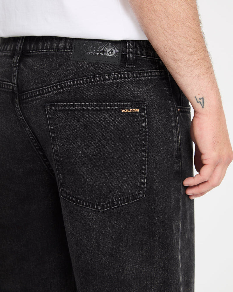 Load image into Gallery viewer, Volcom Men's Fivedown Jeans Blackity Black A1912615-BBK
