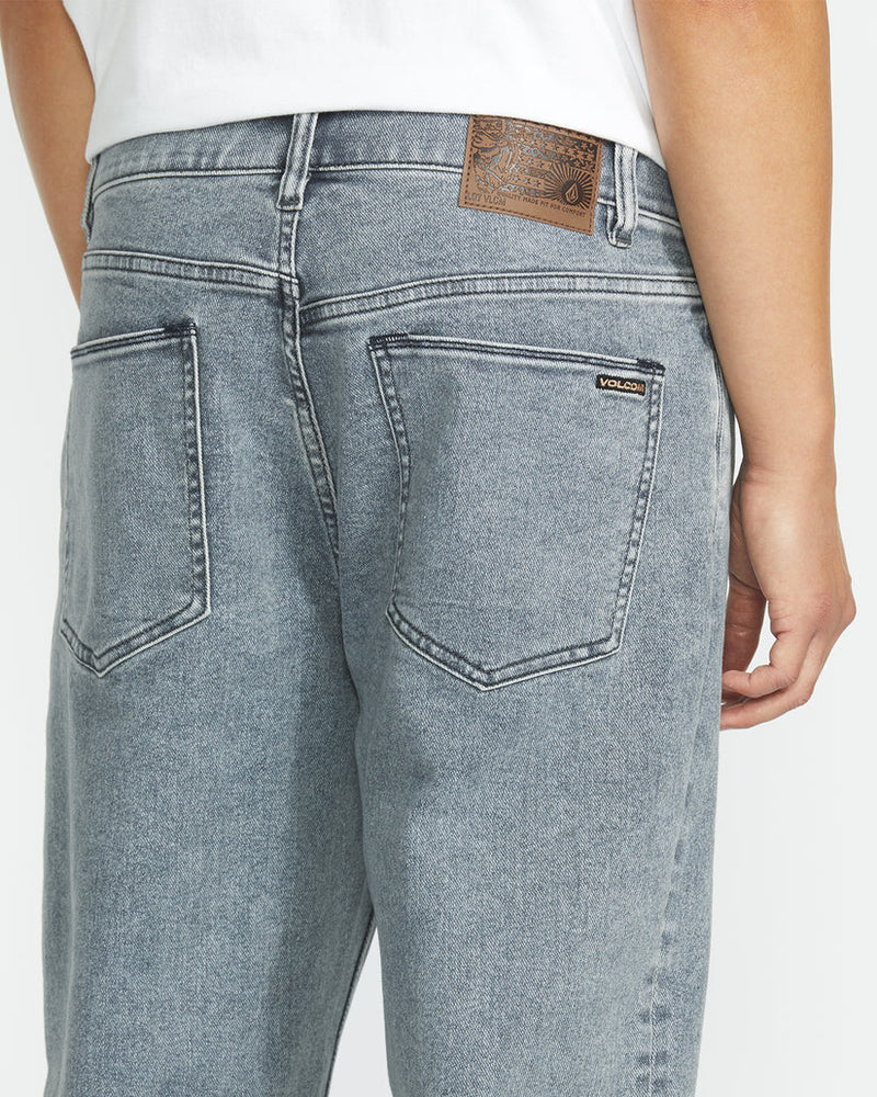 Load image into Gallery viewer, Volcom Men&#39;s Modown Tapered Jeans Ash Blue A1932102_ASH
