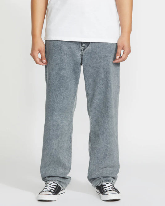 Volcom Men's Modown Tapered Jeans Ash Blue A1932102_ASH