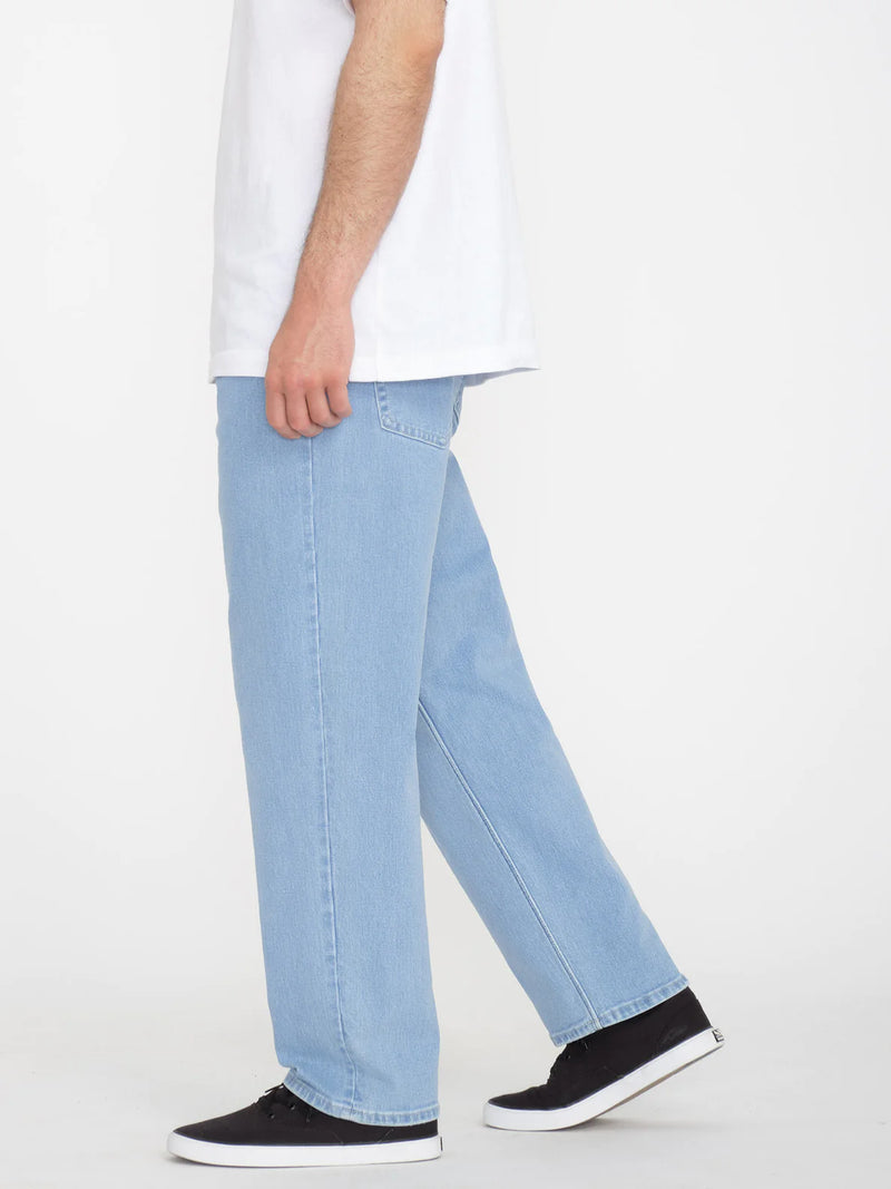 Load image into Gallery viewer, Volcom Men&#39;s Modown Tapered Relaxed Tapered Fit Pants Light Vintage Indigo A1932102_LVI
