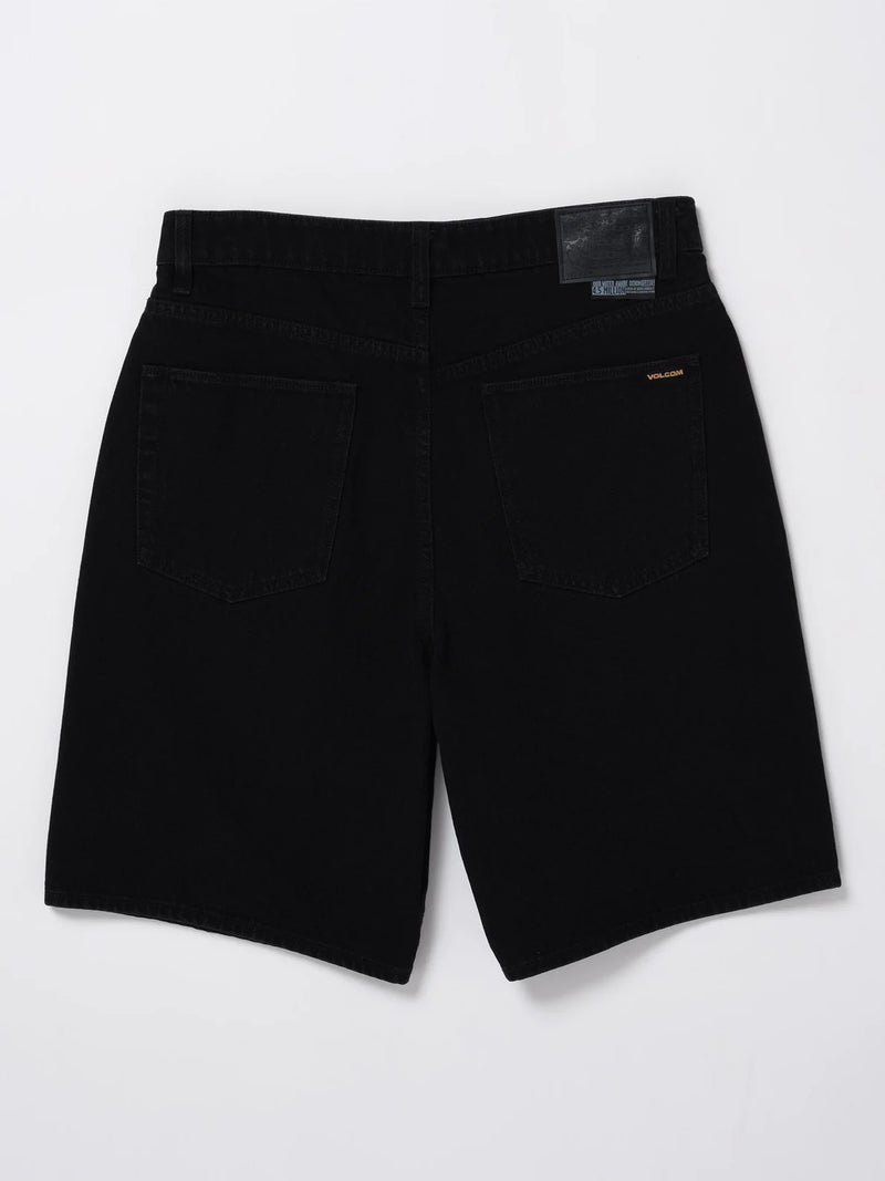 Load image into Gallery viewer, Volcom Men&#39;s Billow Denim Relaxed Fit Shorts Black A2012200_BLK
