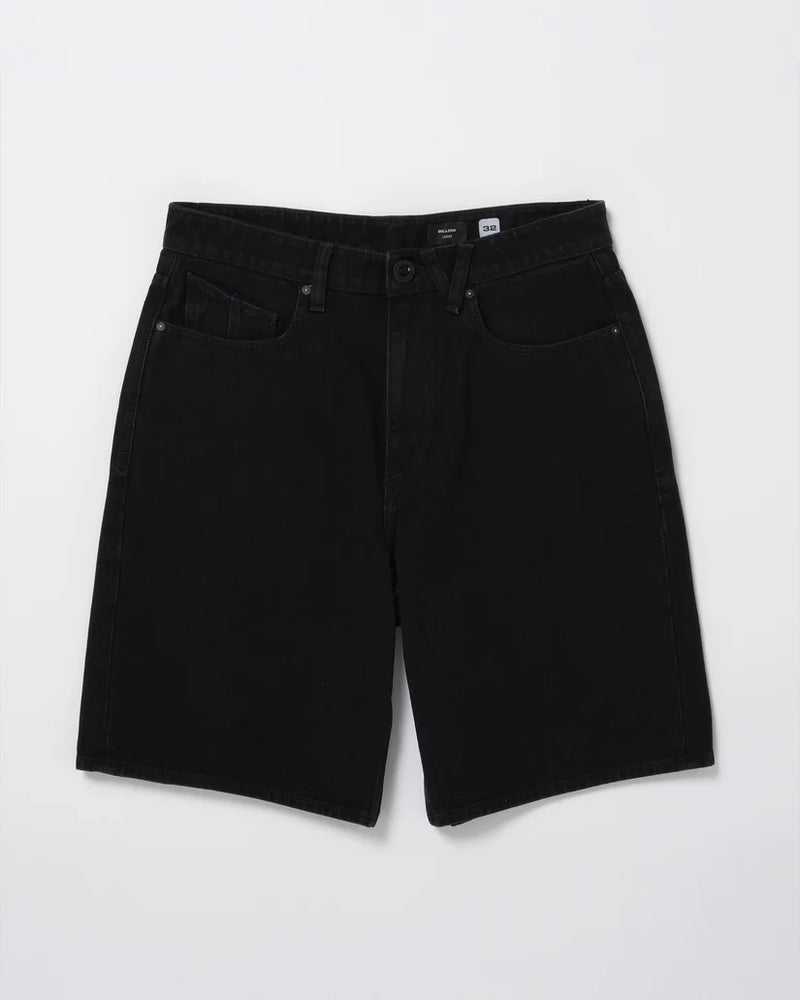 Load image into Gallery viewer, Volcom Men&#39;s Billow Denim Relaxed Fit Shorts Black A2012200_BLK
