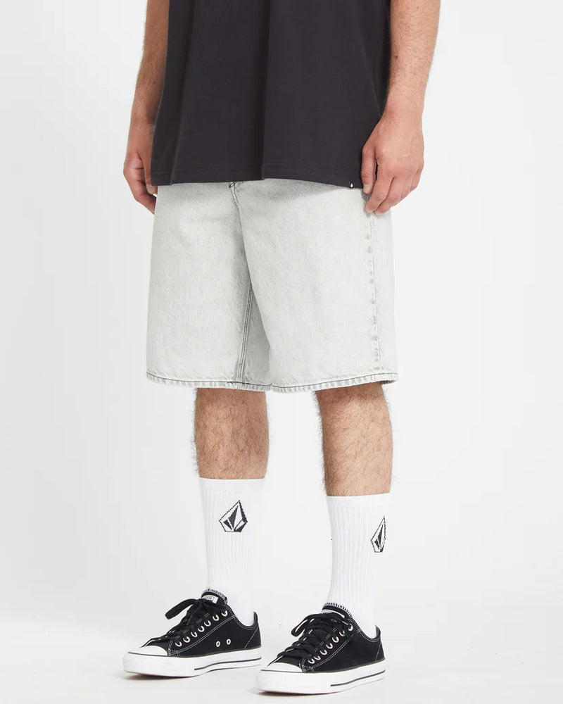 Load image into Gallery viewer, Volcom Men&#39;s Billow Denim Relaxed Fit Shorts Bone A2012200_BNE

