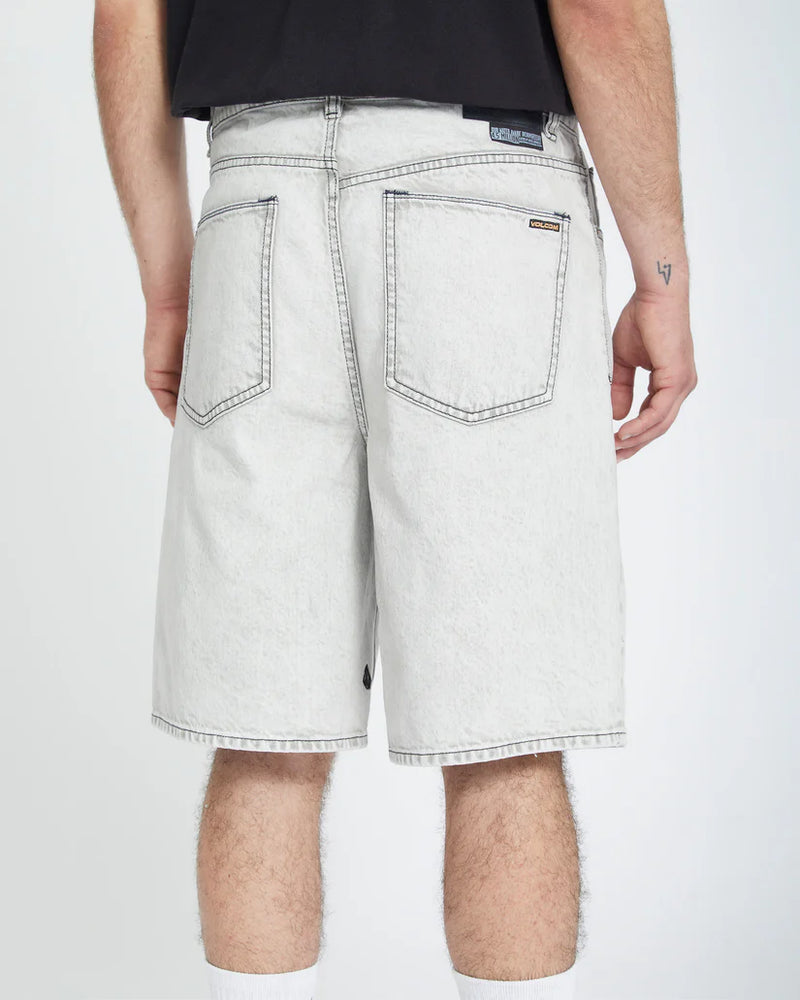 Load image into Gallery viewer, Volcom Men&#39;s Billow Denim Relaxed Fit Shorts Bone A2012200_BNE
