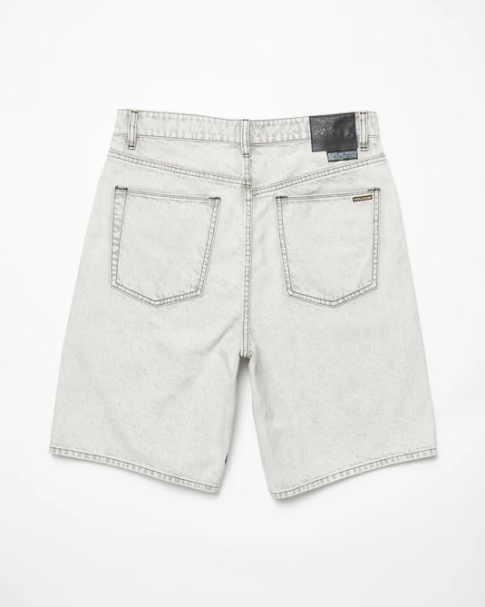 Volcom Men's Billow Denim Relaxed Fit Shorts Bone A2012200_BNE