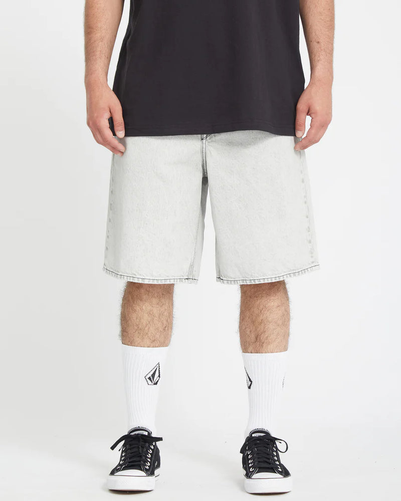 Load image into Gallery viewer, Volcom Men&#39;s Billow Denim Relaxed Fit Shorts Bone A2012200_BNE
