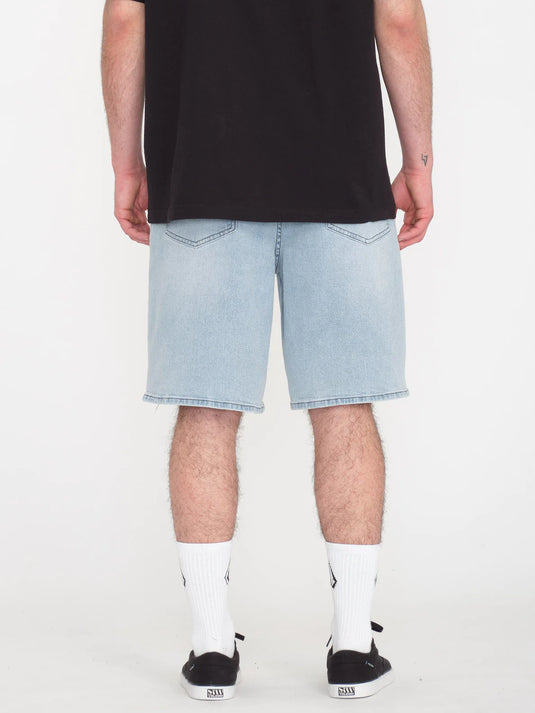 Volcom Men's Billow Denim Relaxed Fit Short Desert Dirt Indigo A2012200_DDN