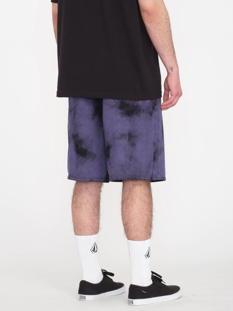 Load image into Gallery viewer, Volcom Men&#39;s Billow Denim Relaxed Fit Shorts Deep Purple A2012200_DPP
