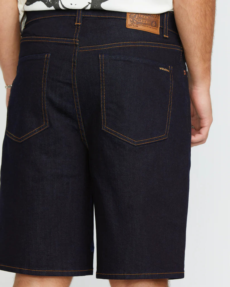 Load image into Gallery viewer, Volcom Men&#39;s Billow Denim Relaxed Fit Shorts Rinse A2012200_RNS
