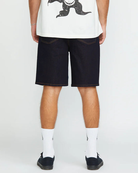 Volcom Men's Billow Denim Relaxed Fit Shorts Rinse A2012200_RNS